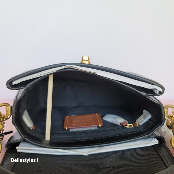 COACH Cassie 19 Smooth Leather Leopard Print Bag & Matching Wyn Small Wallet SET - Picture 13 of 16